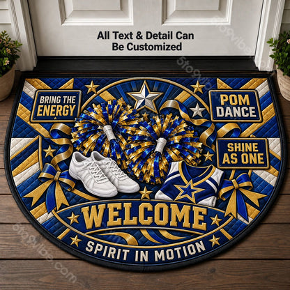 Pom Dance Personalized Half Round Mat | 5To9Vibe