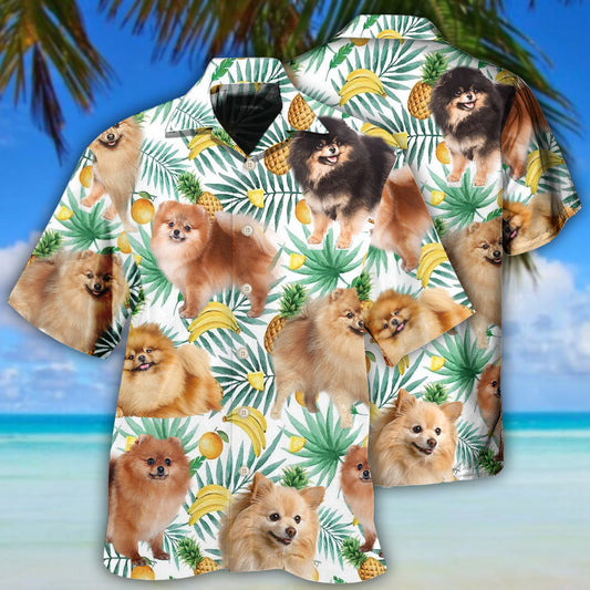 Pomeranian Dog Banana Tropical Style - Hawaiian Shirt 