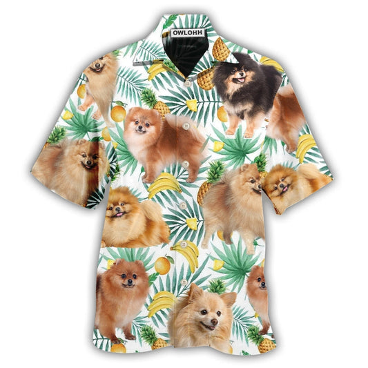 Hawaiian Shirt / Adults / S Pomeranian Dog Banana Tropical Style - Hawaiian Shirt 