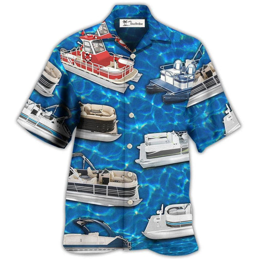 Hawaiian Shirt / Adults / S Pontoon Blue Water - Hawaiian Shirt 