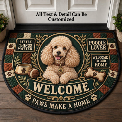 Poodle Lover Personalized Half Round Mat | 5To9Vibe