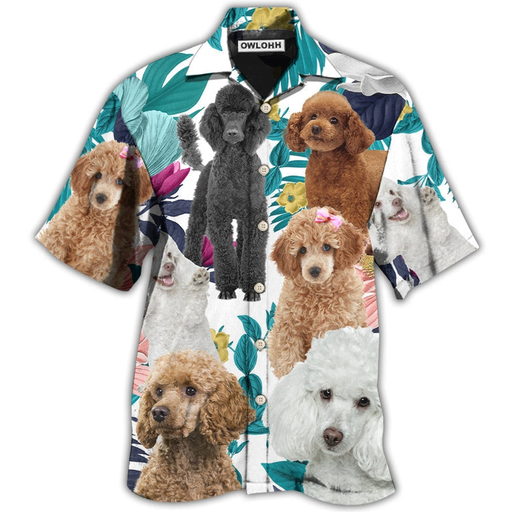 Hawaiian Shirt / Adults / S Poodle Lovely Tropical Leaf - Hawaiian Shirt 
