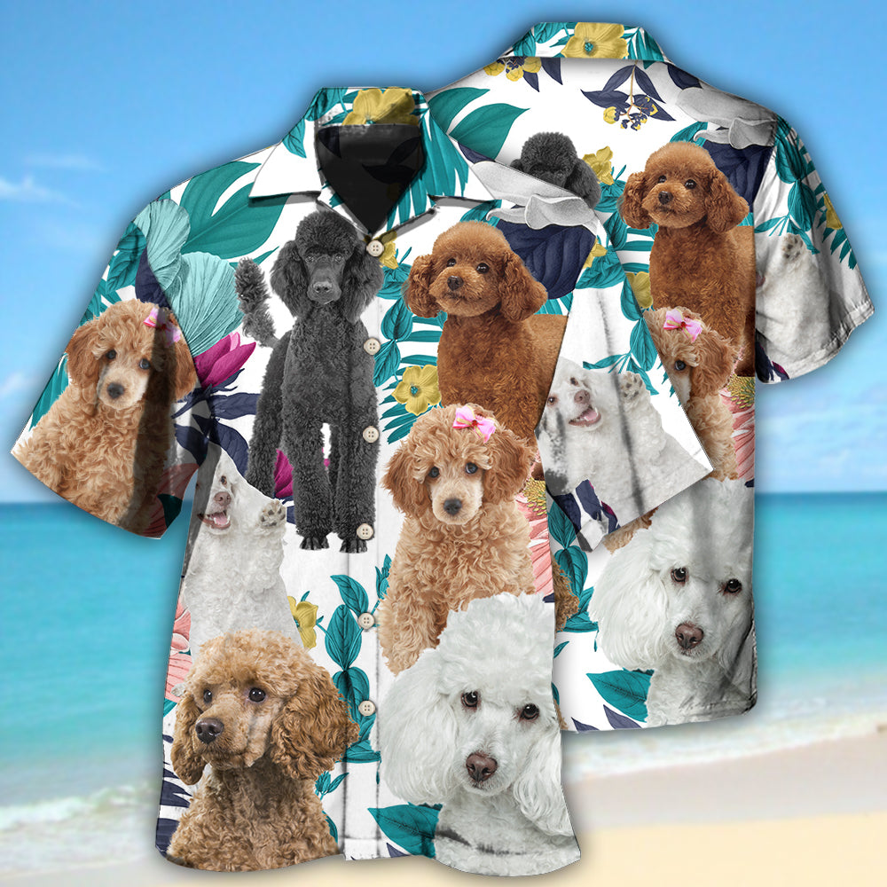 Poodle Lovely Tropical Leaf - Hawaiian Shirt 