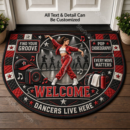 Pop Choreography Personalized Half Round Mat | 5To9Vibe