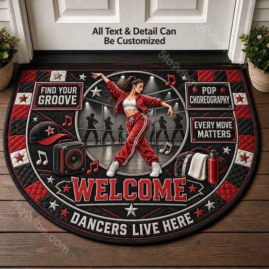 Pop Choreography Personalized Half Round Mat | 5To9Vibe