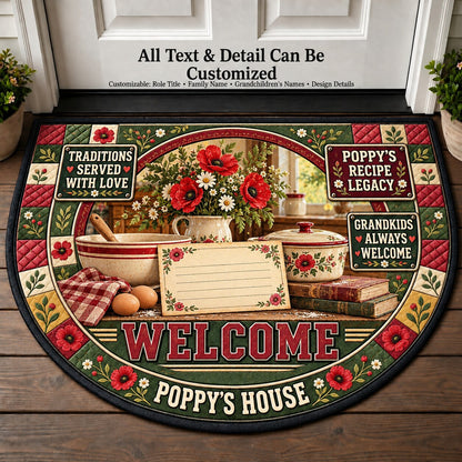 Poppy's Recipe Legacy Personalized Half Round Mat | 5To9Vibe