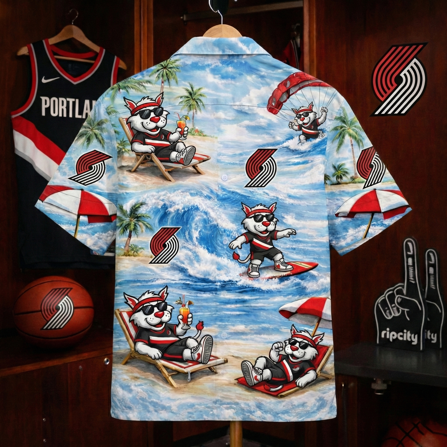 PTB Basketball Mascot Beach Viber Unisex Hawaiian Shirt For Men & Women