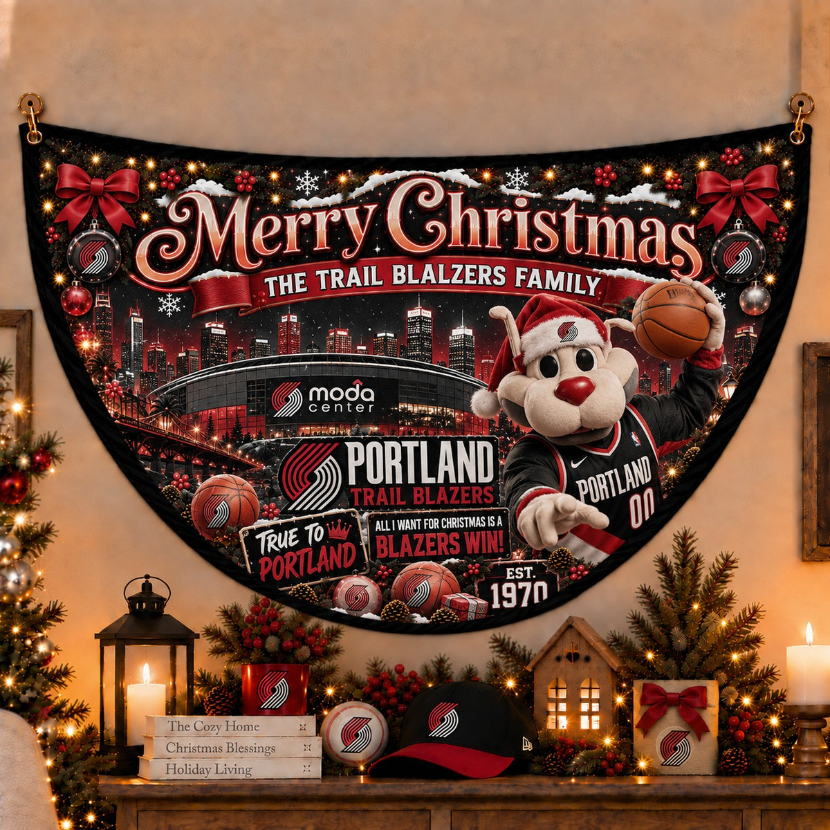 All Basketball Teams Personalized Christmas Night Bunting Flag - 5to9vibe