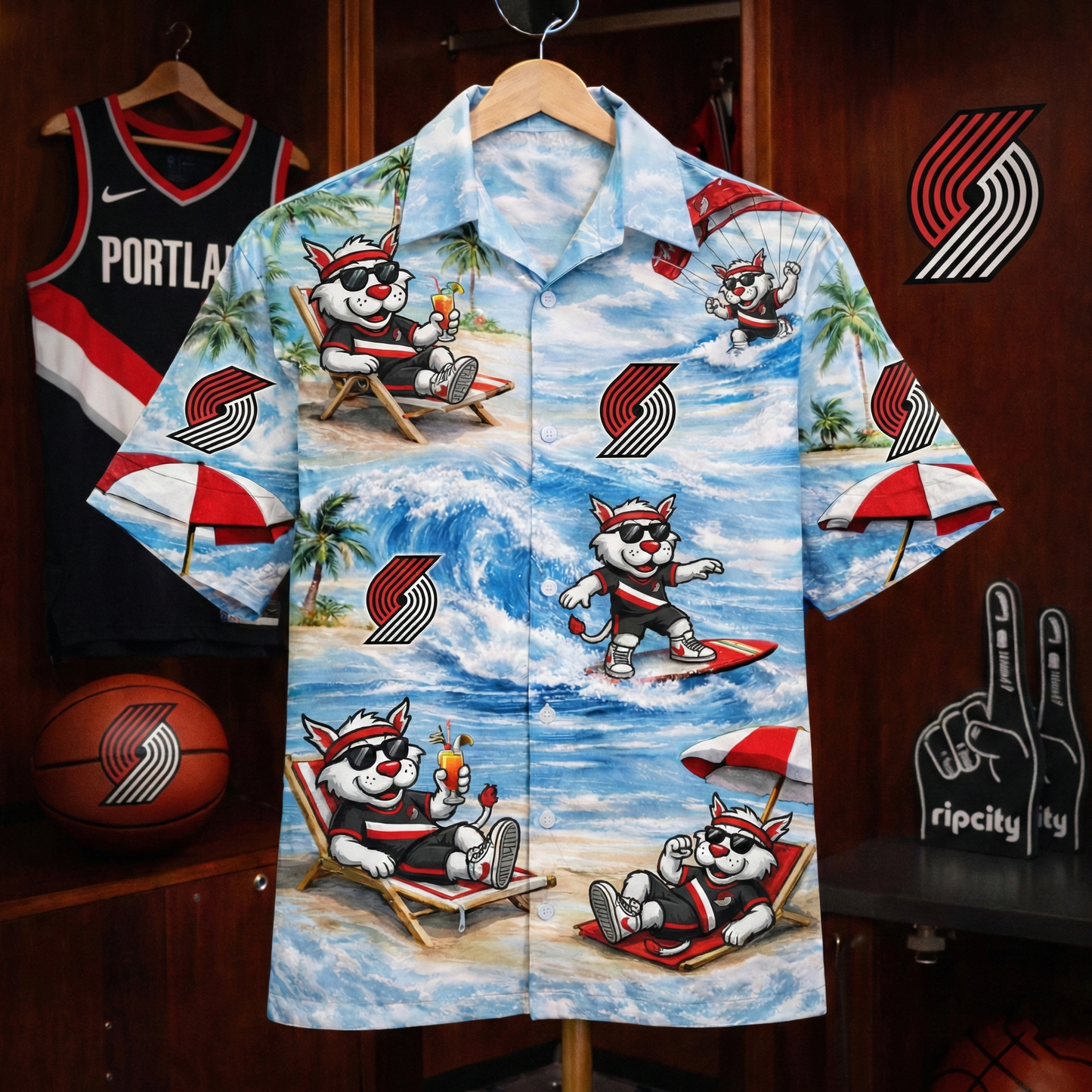 PTB Basketball Mascot Beach Viber Unisex Hawaiian Shirt For Men & Women