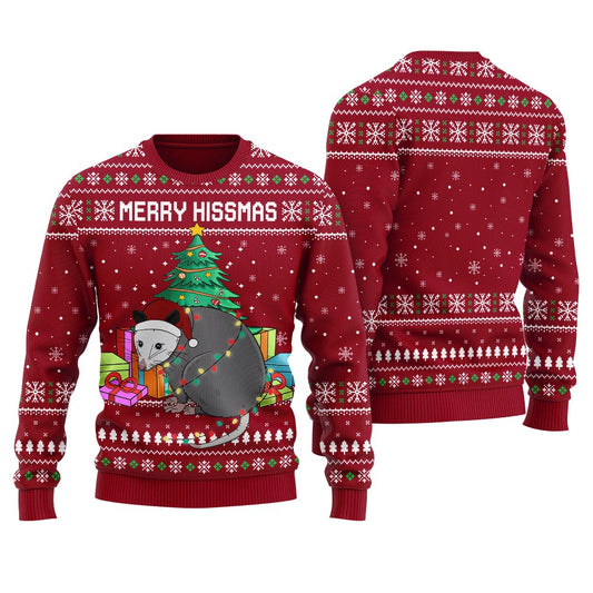 Possum Lovers Men's Ugly Christmas Sweater