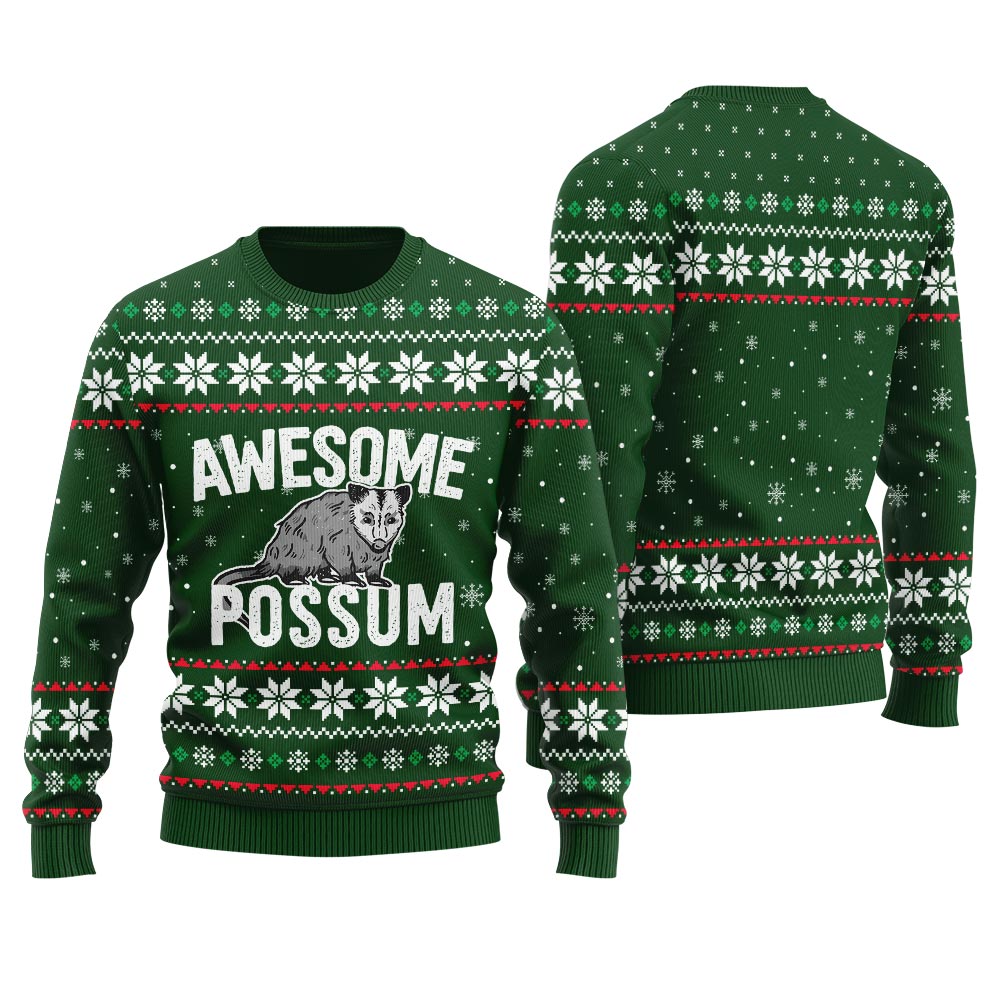 Opossum Animal Lover Xmas Gift Women's Ugly Sweater