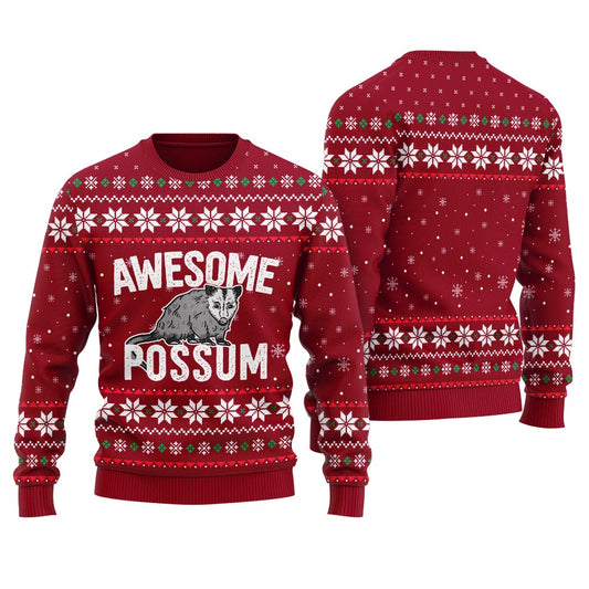 Possum Men's Ugly Christmas Sweater