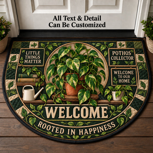 Pothos Collector Personalized Half Round Mat | 5To9Vibe