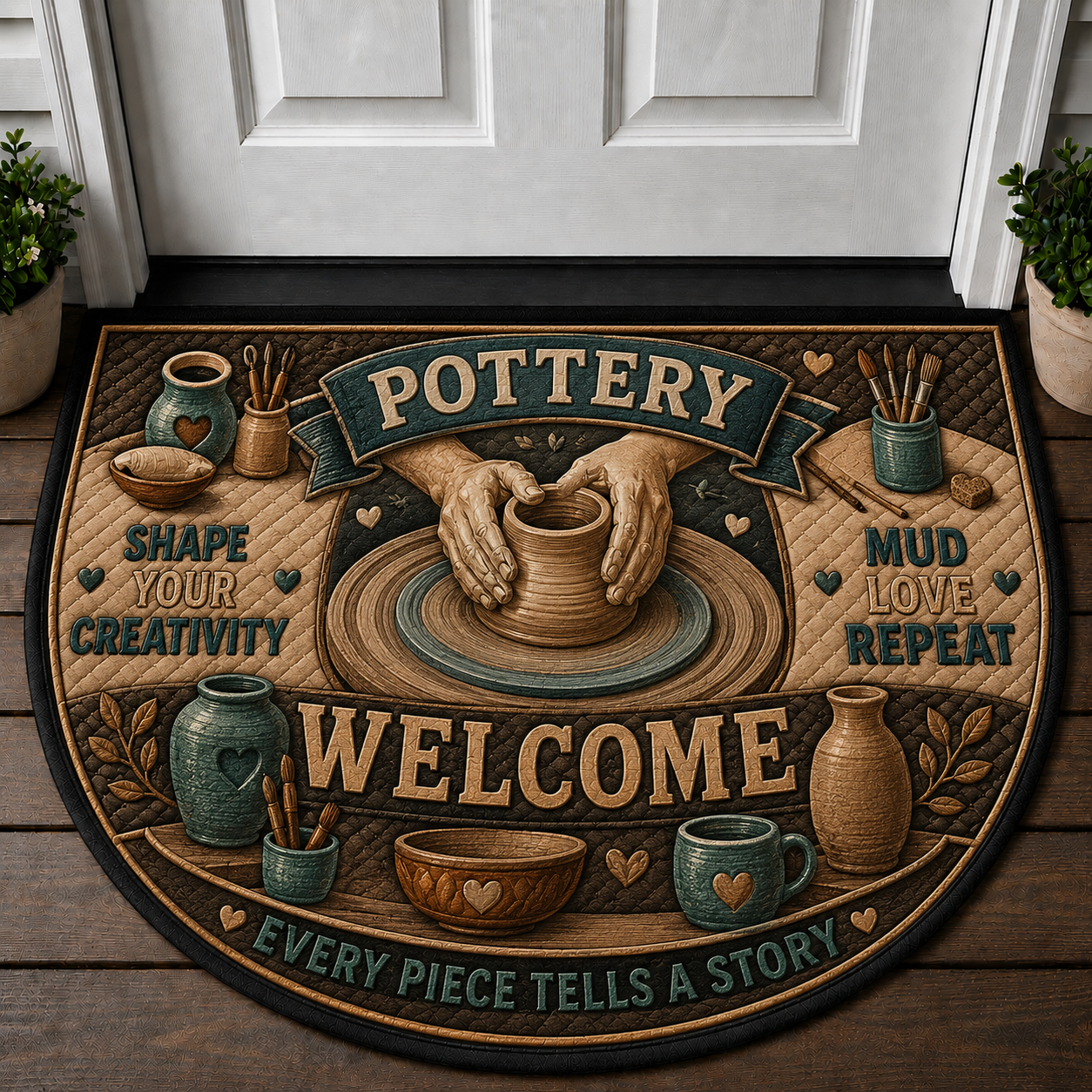 Master Blacksmith Forge And Anvil Doormat - Metalworking Anvil Welcome Mat - 5to9vibe