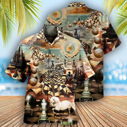 Chess Power Of The Knights In Chess Vintage - Hawaiian Shirt 