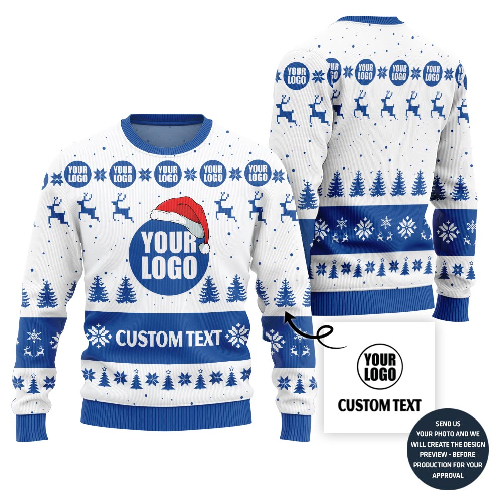 Premium Custom Logo Company Holiday Sweater