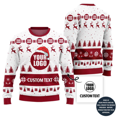 Premium Custom Logo Company Holiday Sweater