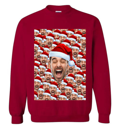 Pretty Custom Multiple Faces Christmas Sweater For Women
