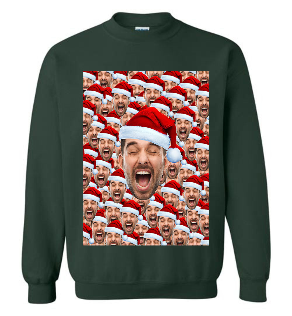 Pretty Custom Multiple Faces Christmas Sweater For Women