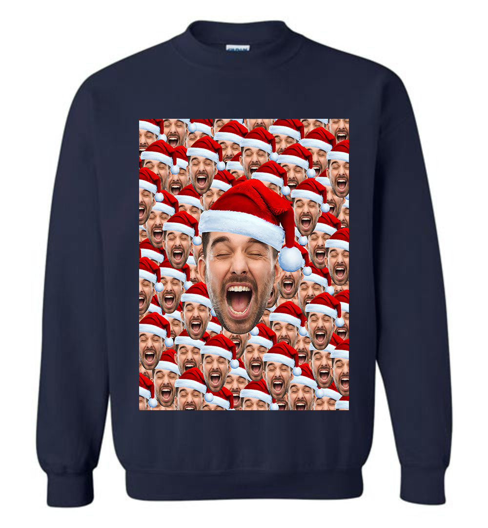 Pretty Custom Multiple Faces Christmas Sweater For Women