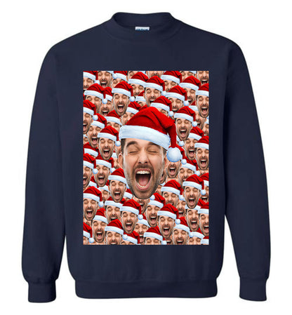 Pretty Custom Multiple Faces Christmas Sweater For Women