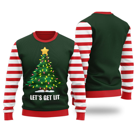 Pretty Get Lit Christmas Sweater Ugly Sweater