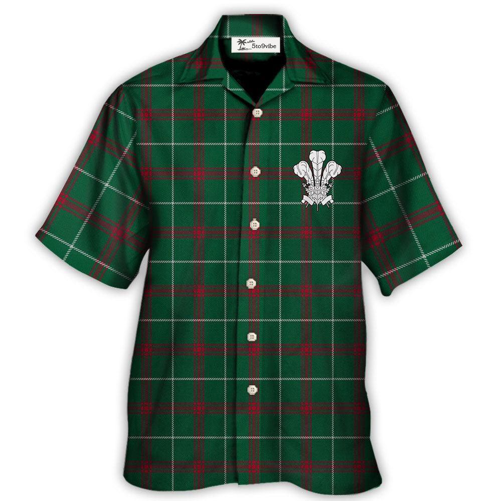 Tartan Prince Of Wales Green Color - Unisex Hawaiian Shirt For Men and Women