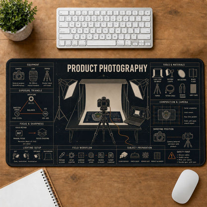 Product Photography Creative Reference Guide Desk Mat | 5To9Vibe