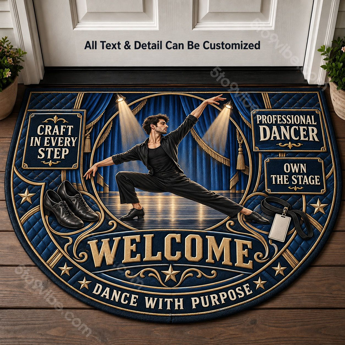 Professional Dancer Personalized Half Round Mat | 5To9Vibe