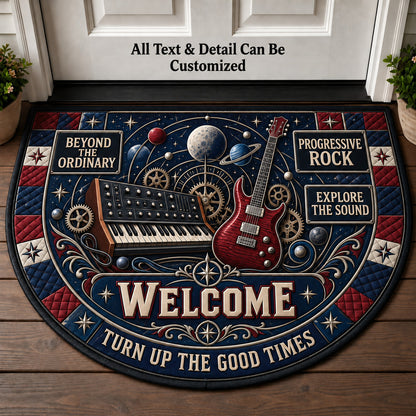 Progressive Rock Personalized Half Round Mat | 5To9Vibe