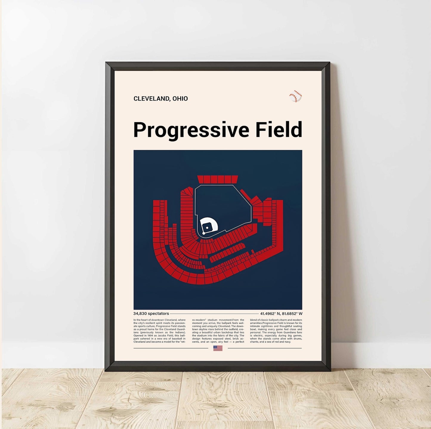 Baseball Stadium Seating Diagram - Vertical Poster - 5to9vibe