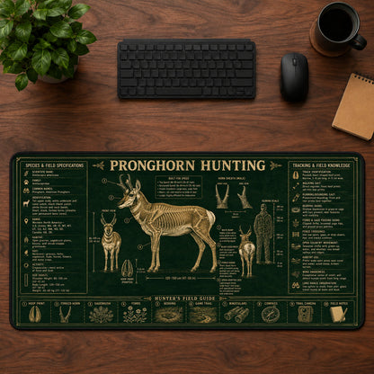 Pronghorn Hunting Desk Mat Mouse Pad | 5To9Vibe