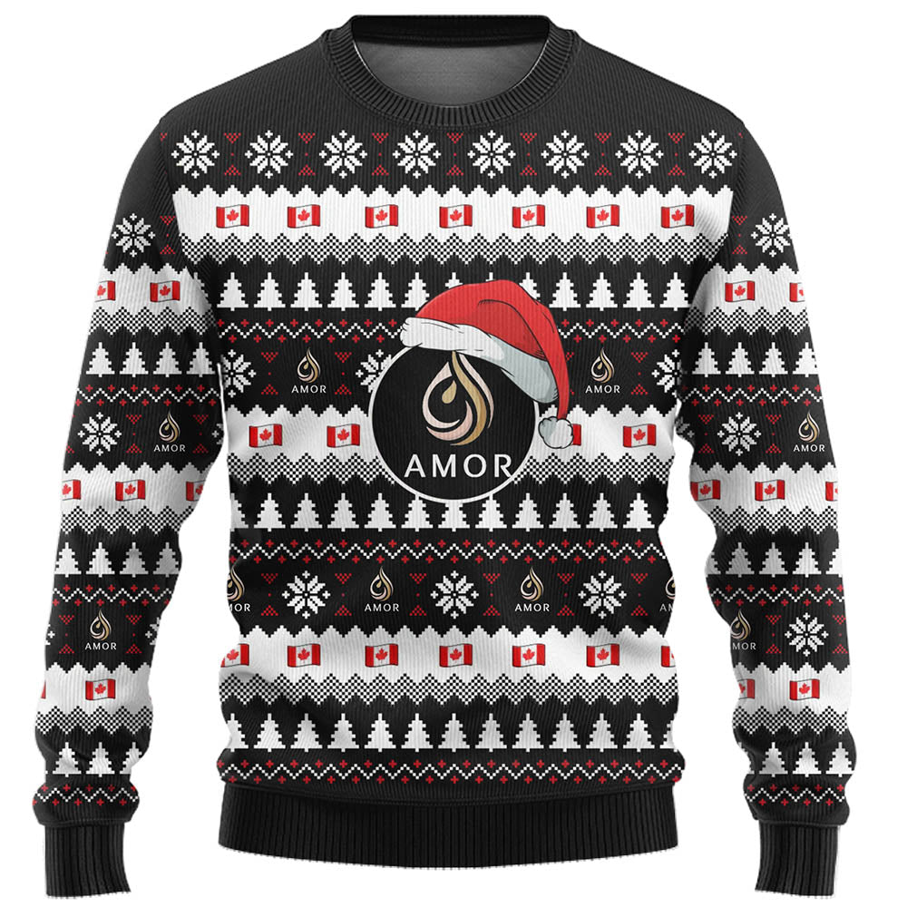 Proud Canadian Company Custom Ugly Christmas Sweater Live Preview