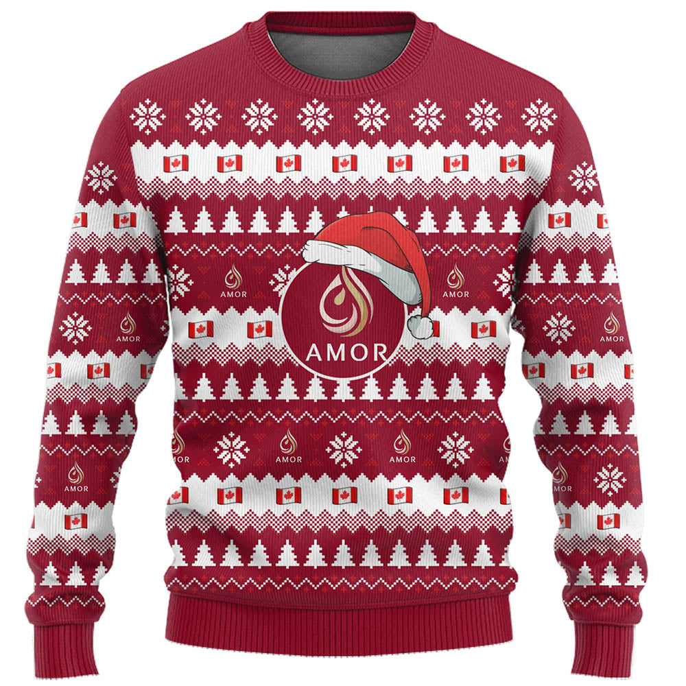 Proud Canadian Company Custom Ugly Christmas Sweater Live Preview