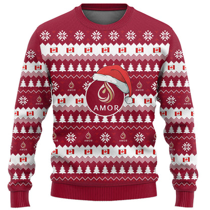 Proud Canadian Company Custom Ugly Christmas Sweater Live Preview