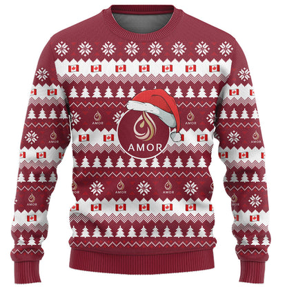 Proud Canadian Company Custom Ugly Christmas Sweater Live Preview