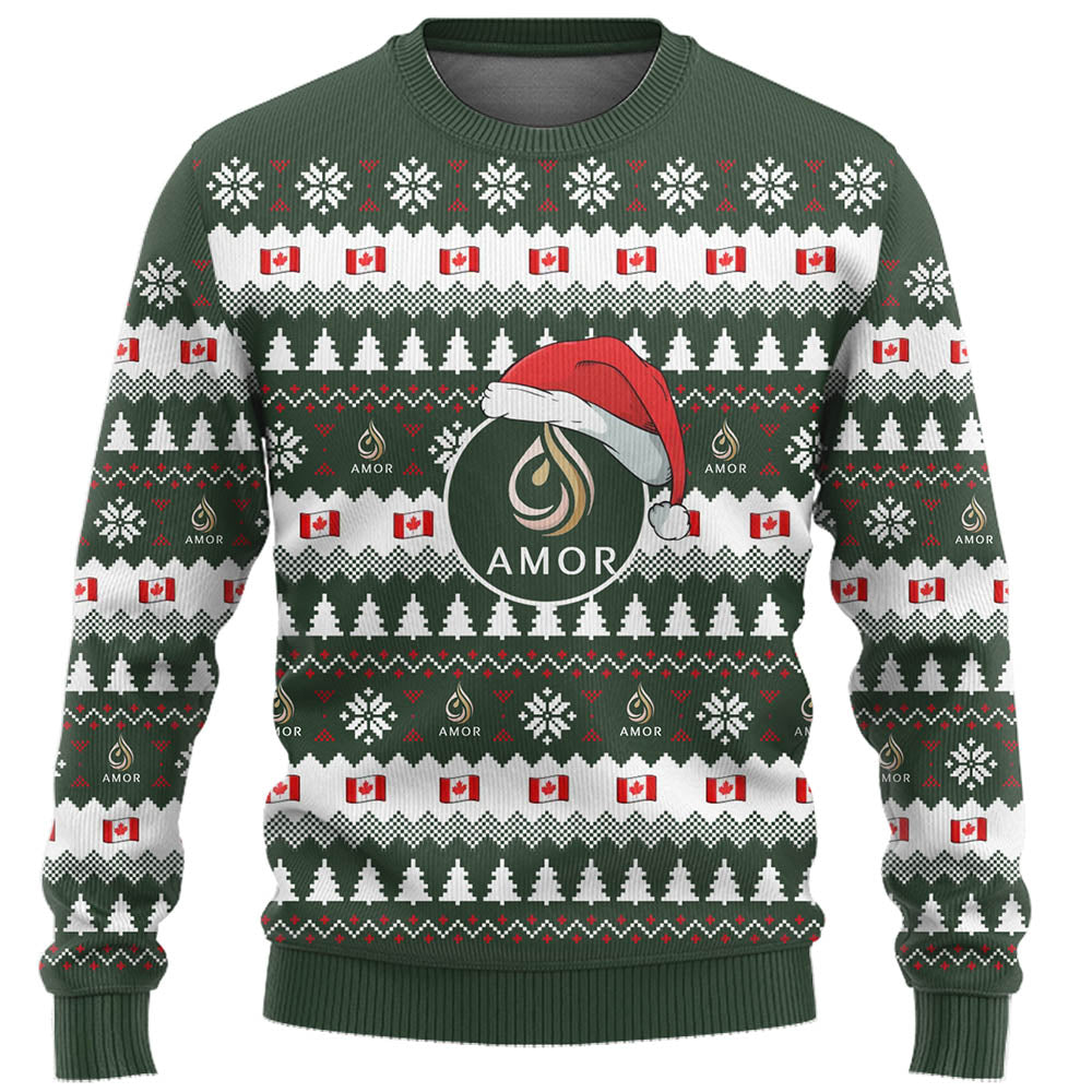 Proud Canadian Company Custom Ugly Christmas Sweater Live Preview
