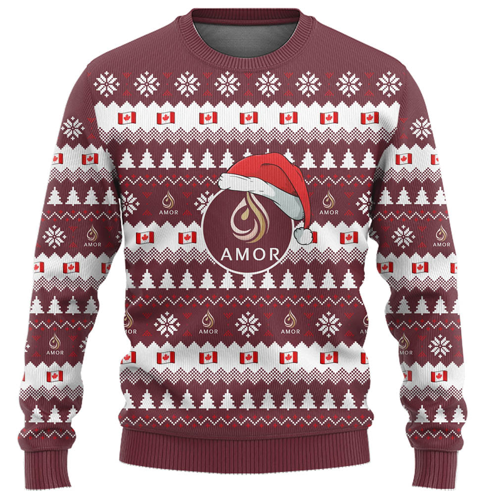 Proud Canadian Company Custom Ugly Christmas Sweater Live Preview