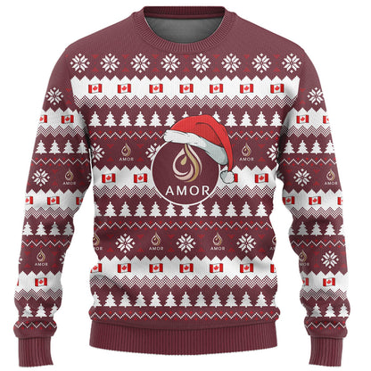 Proud Canadian Company Custom Ugly Christmas Sweater Live Preview