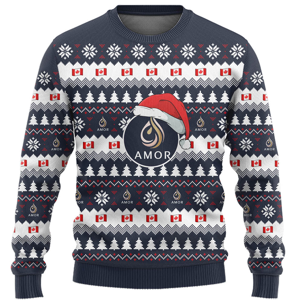 Proud Canadian Company Custom Ugly Christmas Sweater Live Preview