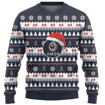 Proud Canadian Company Custom Ugly Christmas Sweater Live Preview