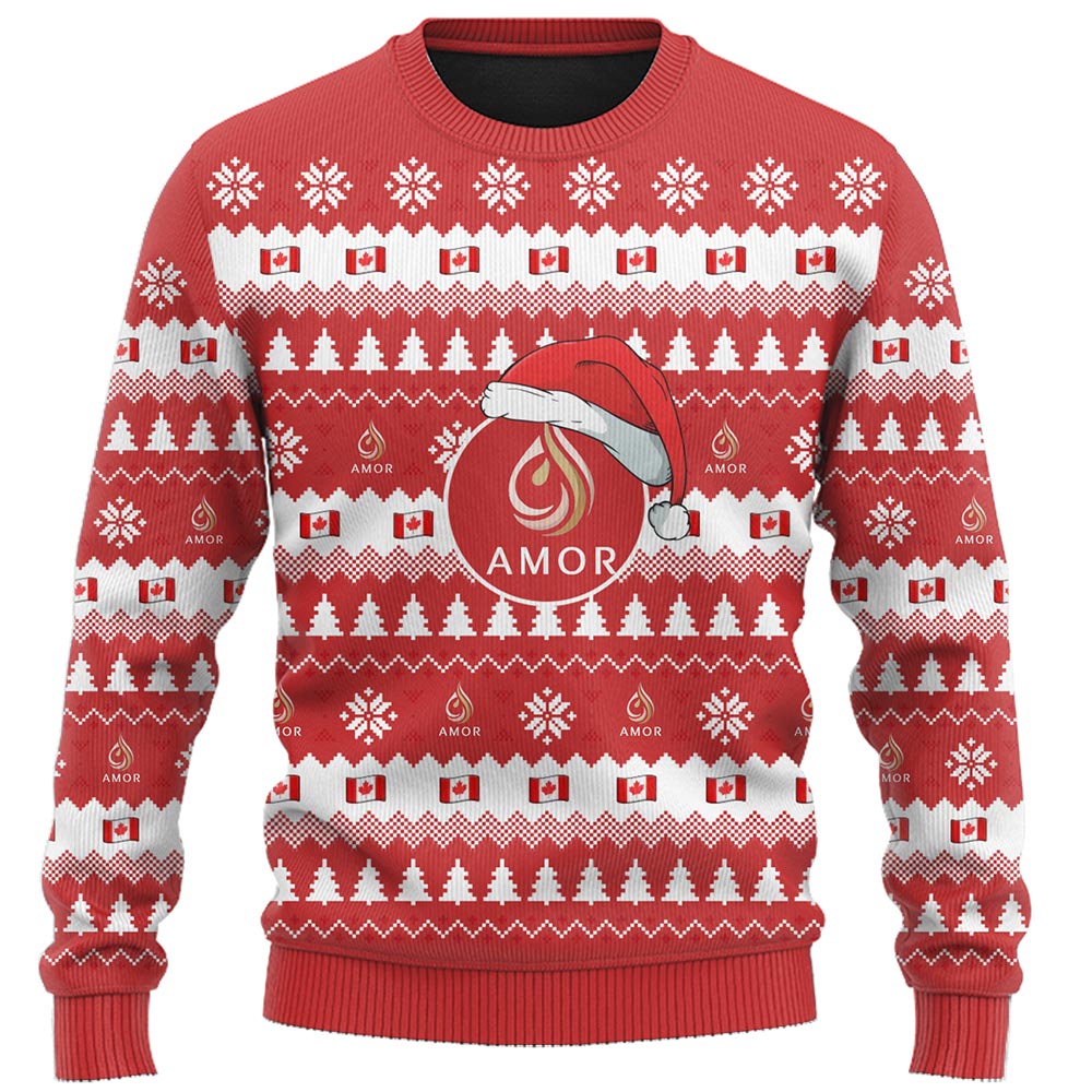 Proud Canadian Company Custom Ugly Christmas Sweater Live Preview