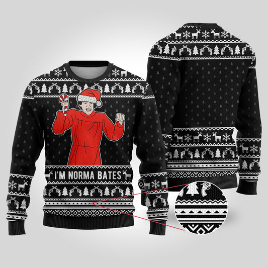 Psycho Ugly Christmas Sweater Black
