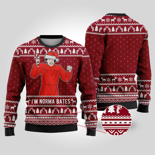 Psycho Ugly Christmas Sweater Cardinal Red