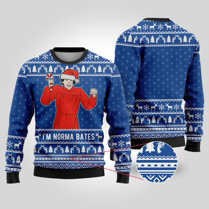 Psycho Ugly Christmas Sweater Royal