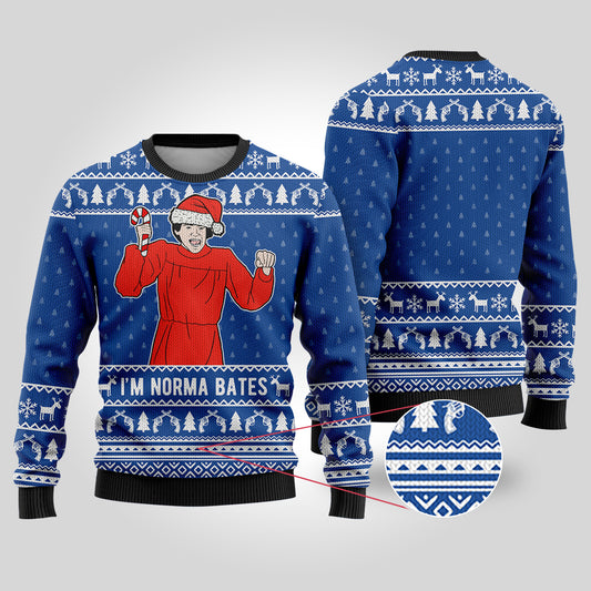 Psycho Ugly Christmas Sweater Royal