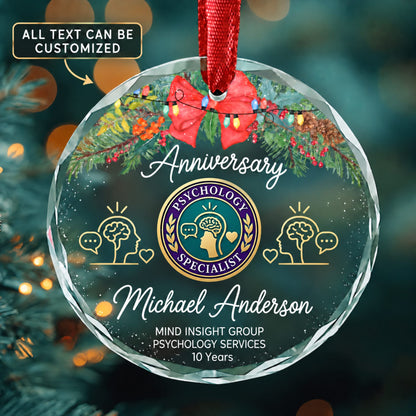Psychologists All Other Personalized Glass Ornament | 5To9Vibe