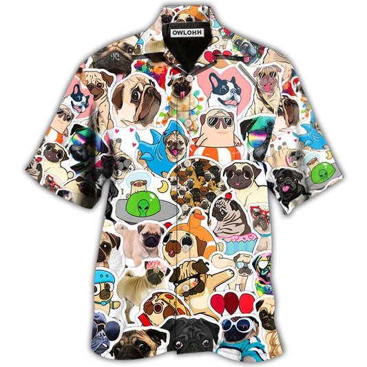 Hawaiian Shirt / Adults / S Pug So Funny Pug Style - Hawaiian Shirt 