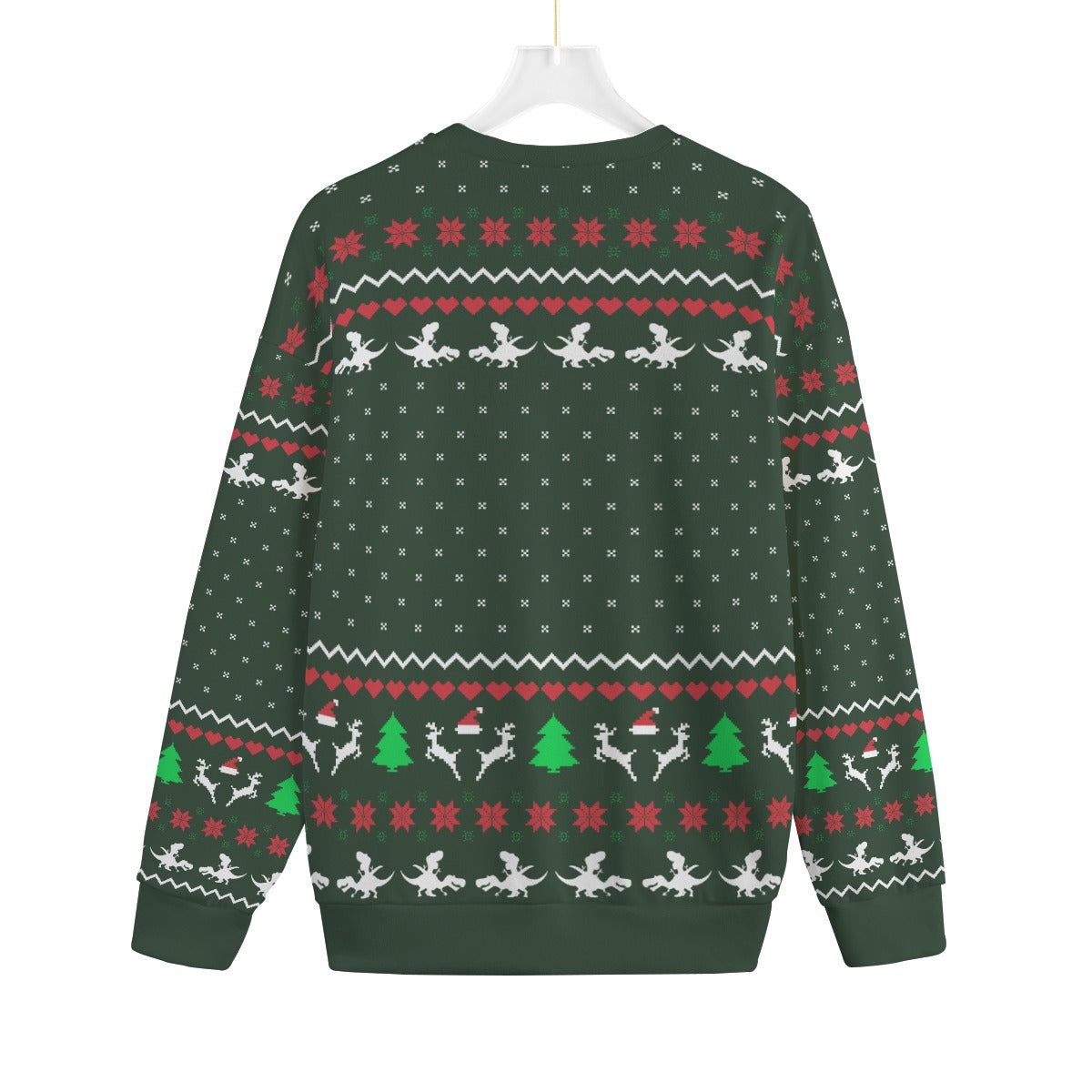 Pull My Hair Naughty Dinosaur Plus Size Ugly Christmas Sweater Adults