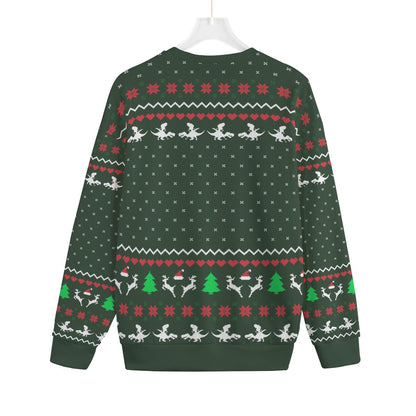 Pull My Hair Naughty Dinosaur Plus Size Ugly Christmas Sweater Adults